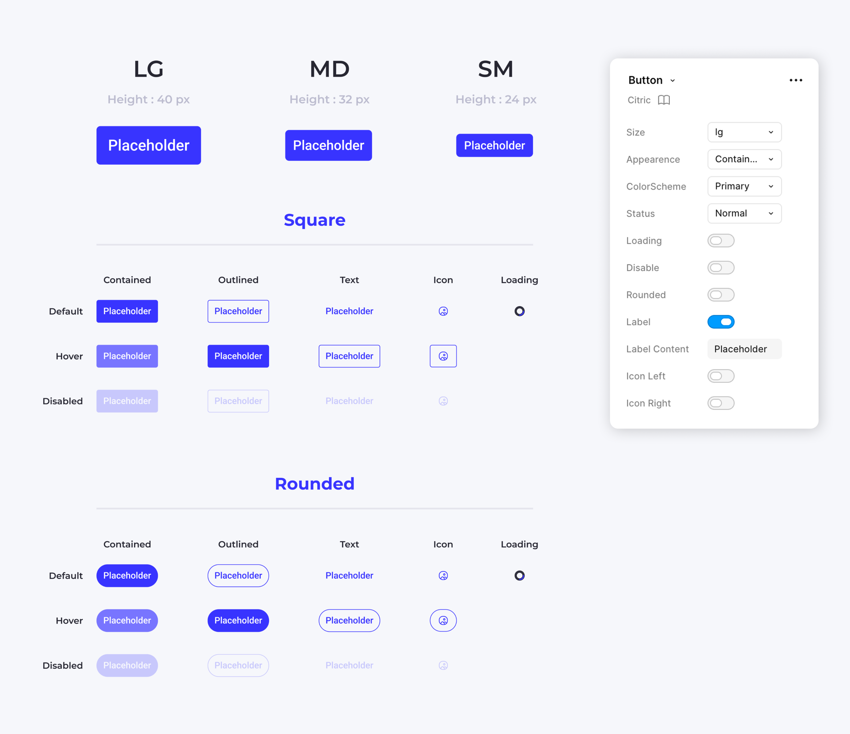 Button smart variations