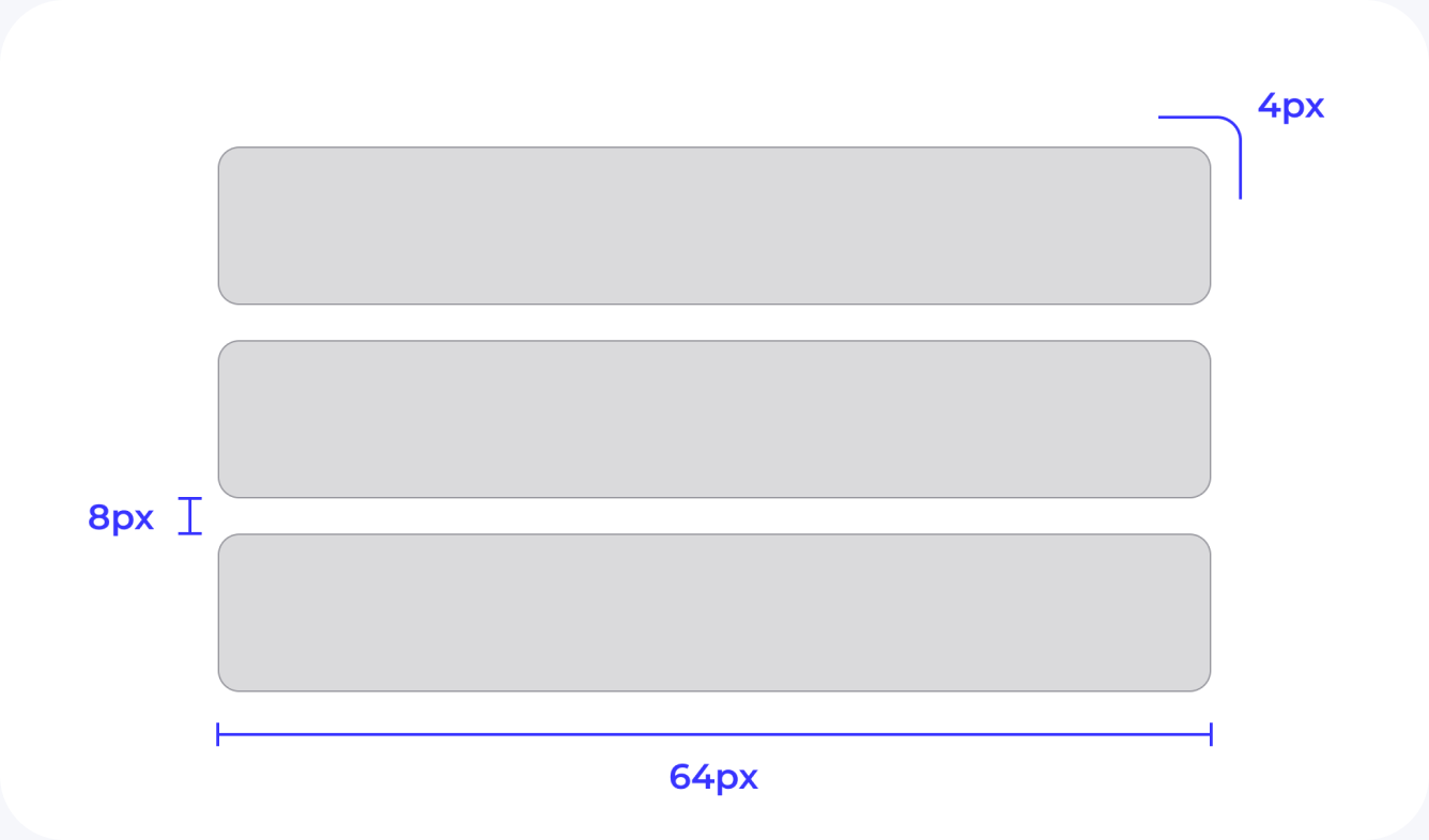 Spacing and radius preview