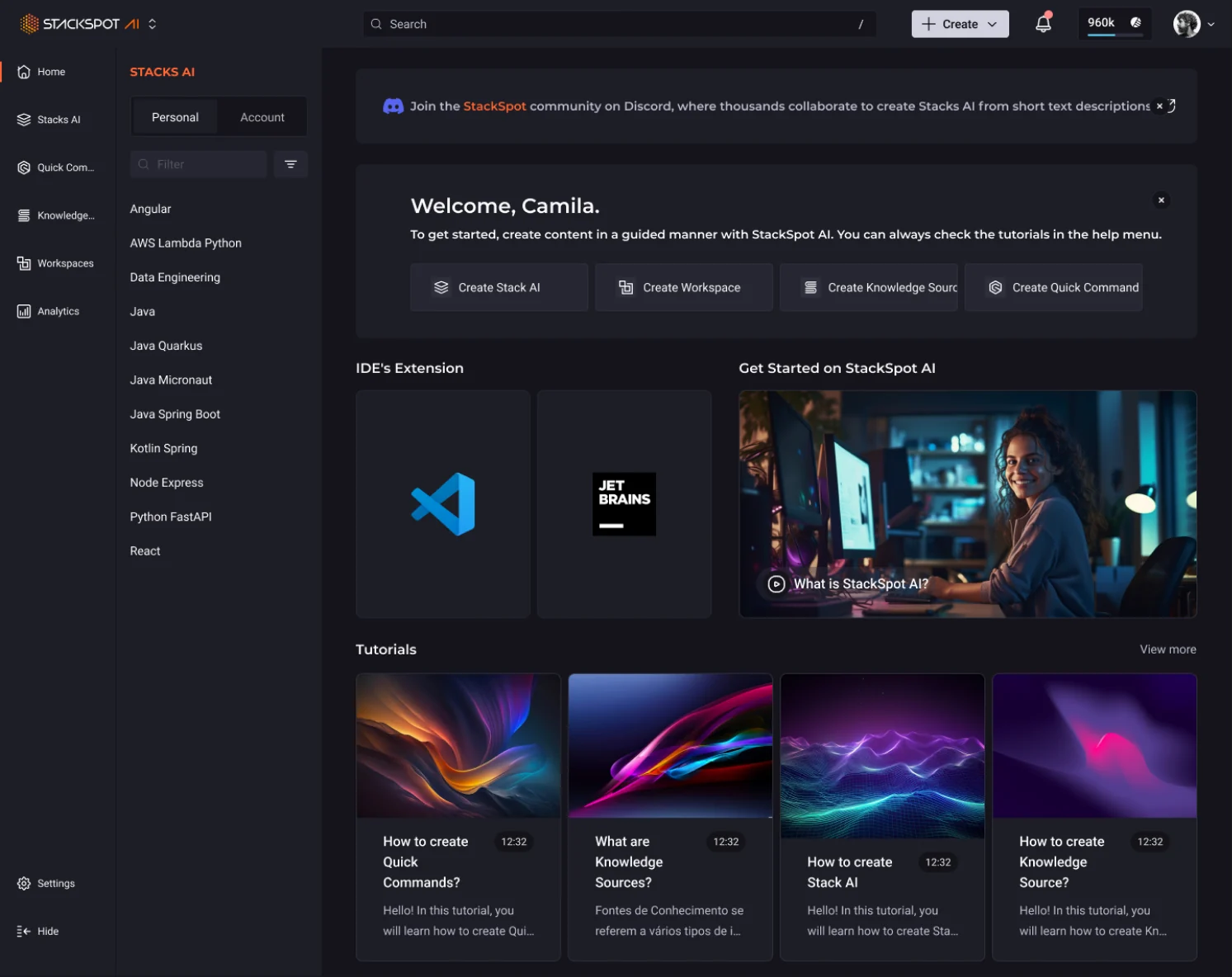 AI page assembled with Citric components