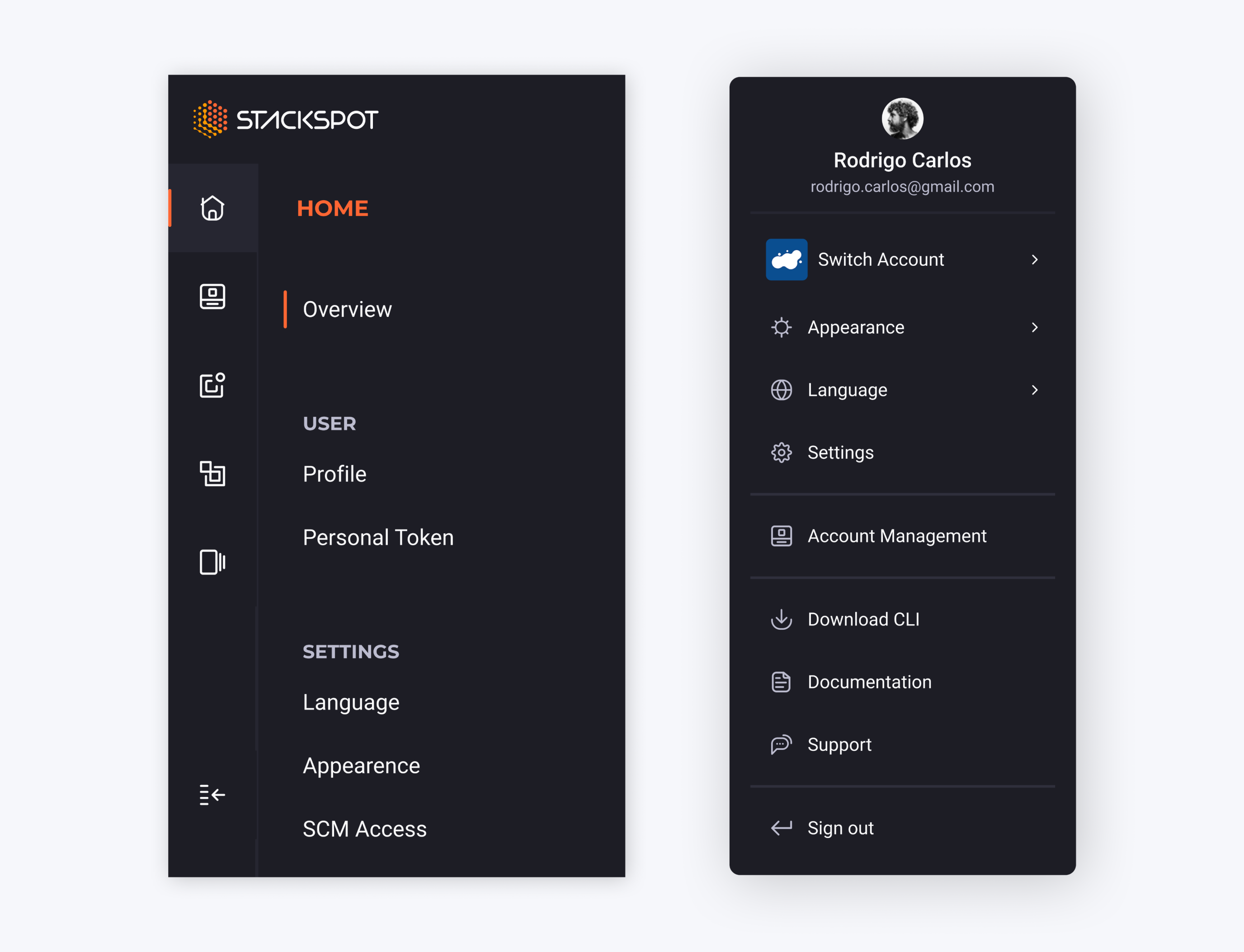 Menu components