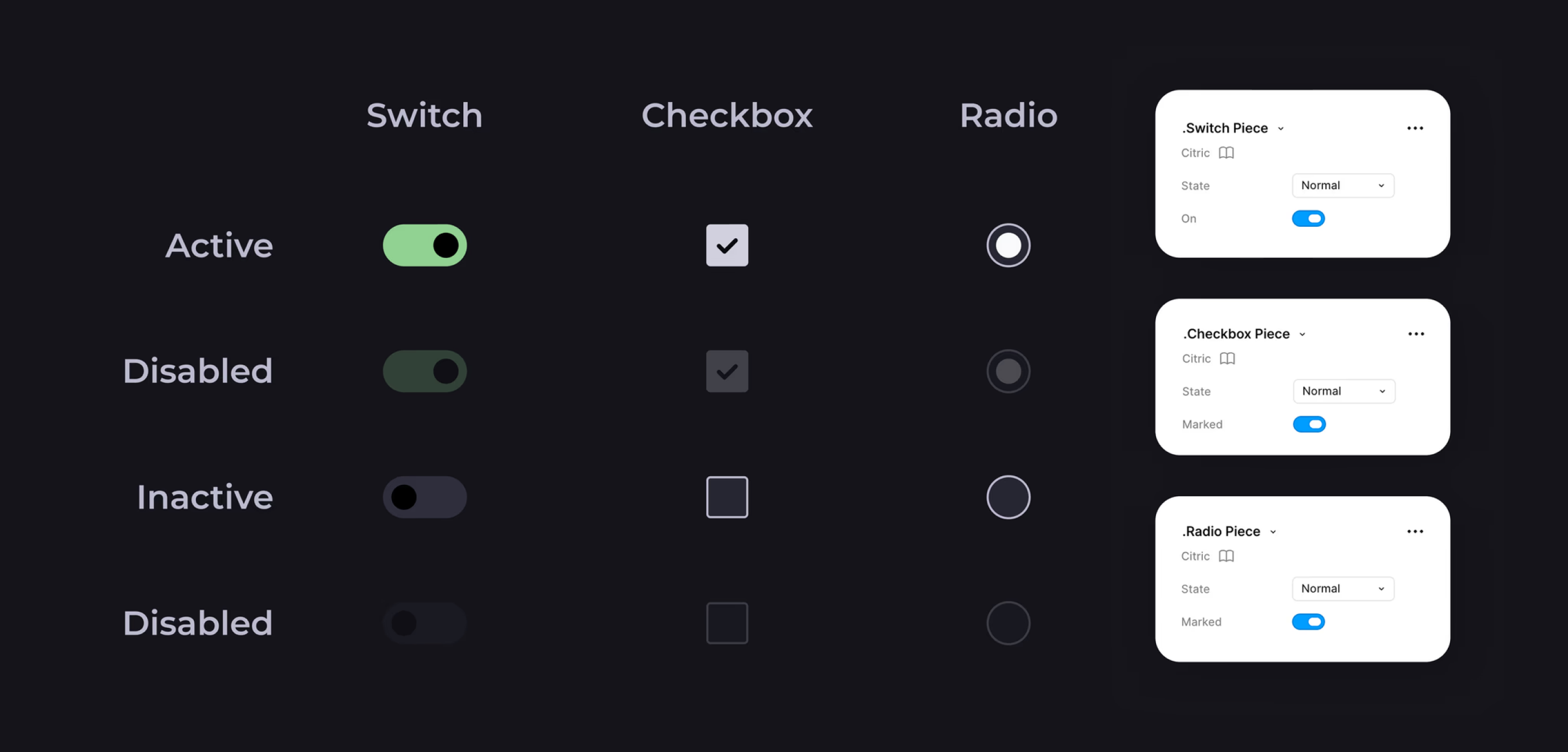 Selection control variations