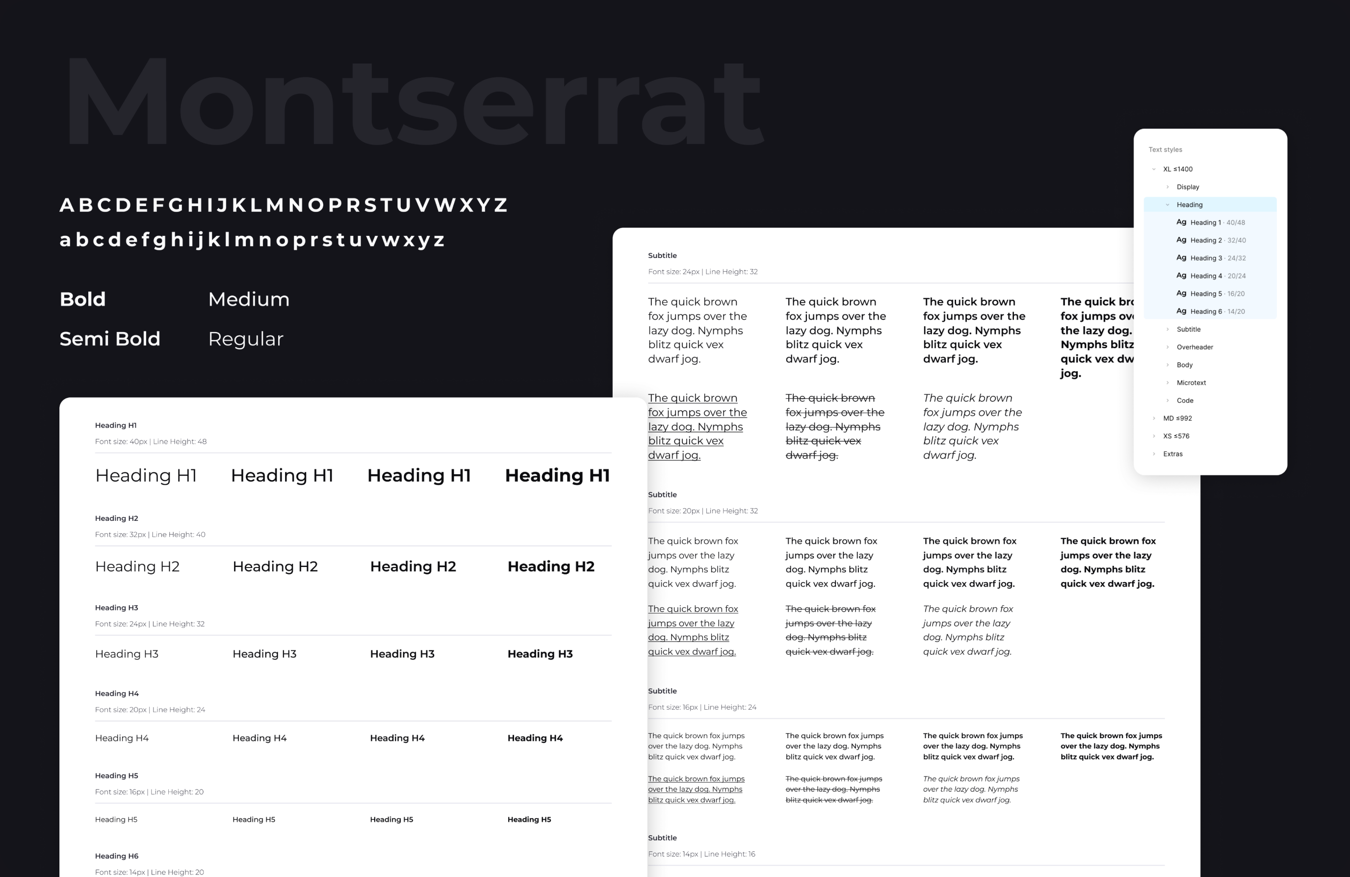Citric typography scale and text style tokens