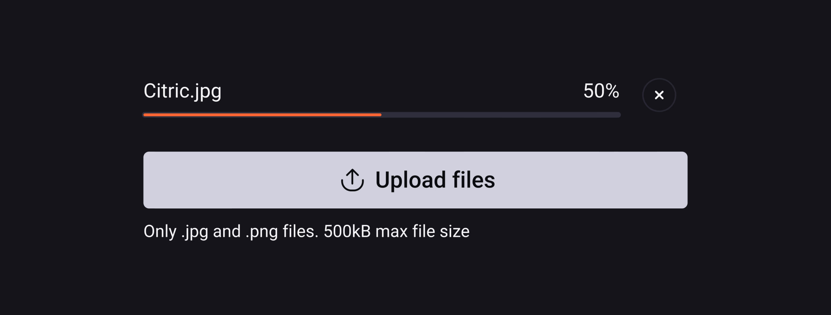 File uploader drop zone