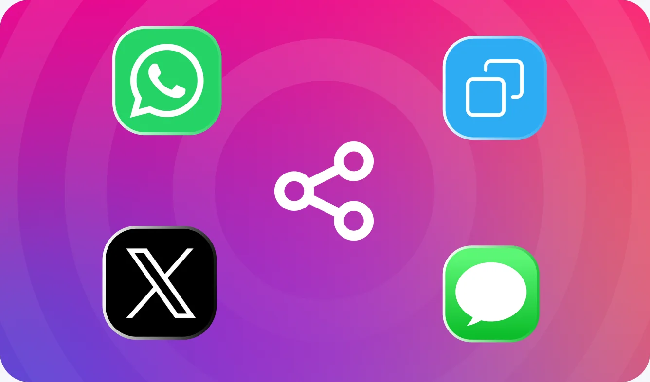 Link sharing options