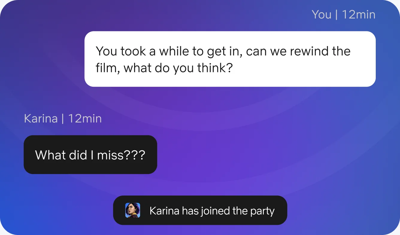 Text messaging during playback