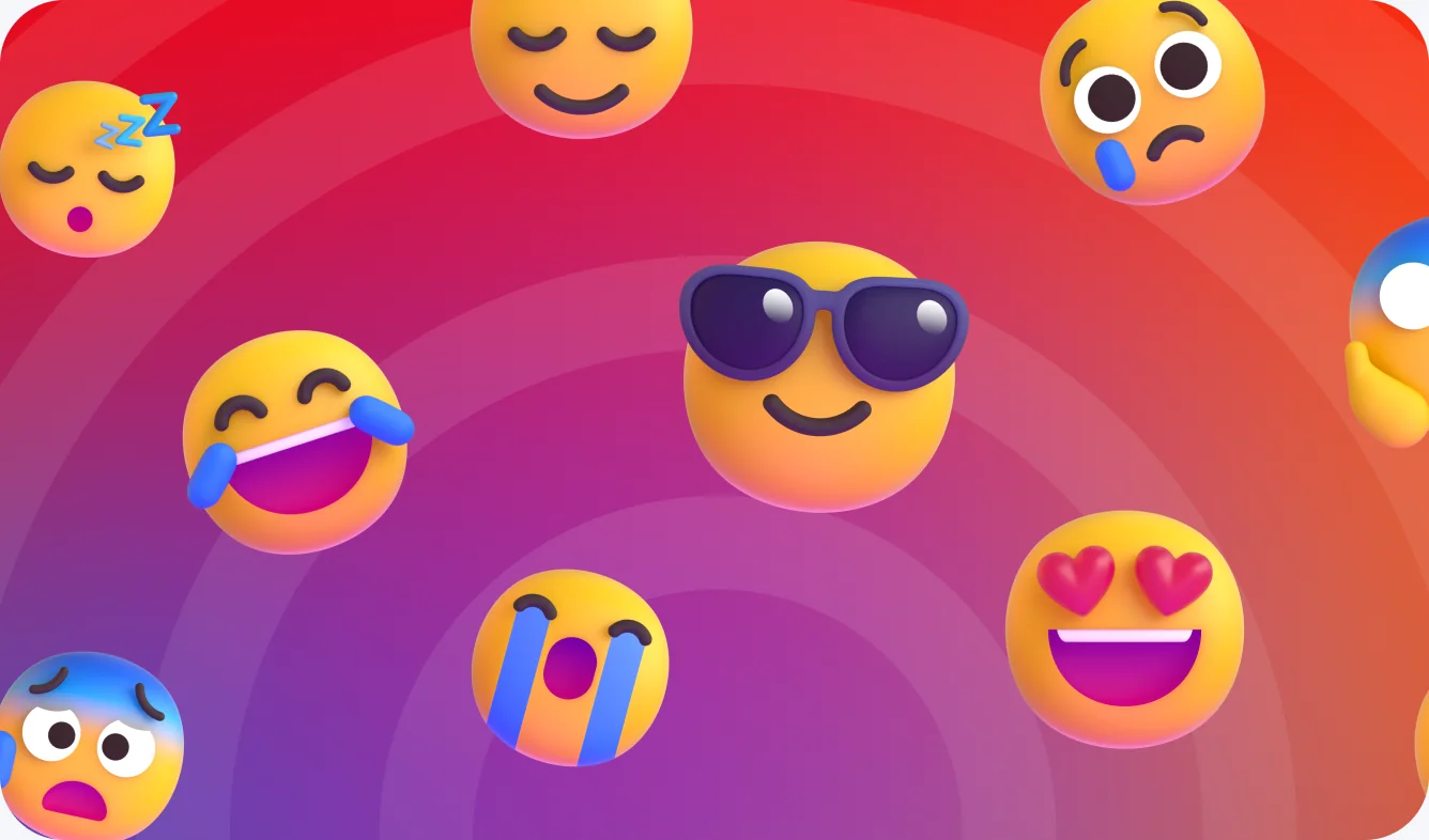 Emoji reactions overlay