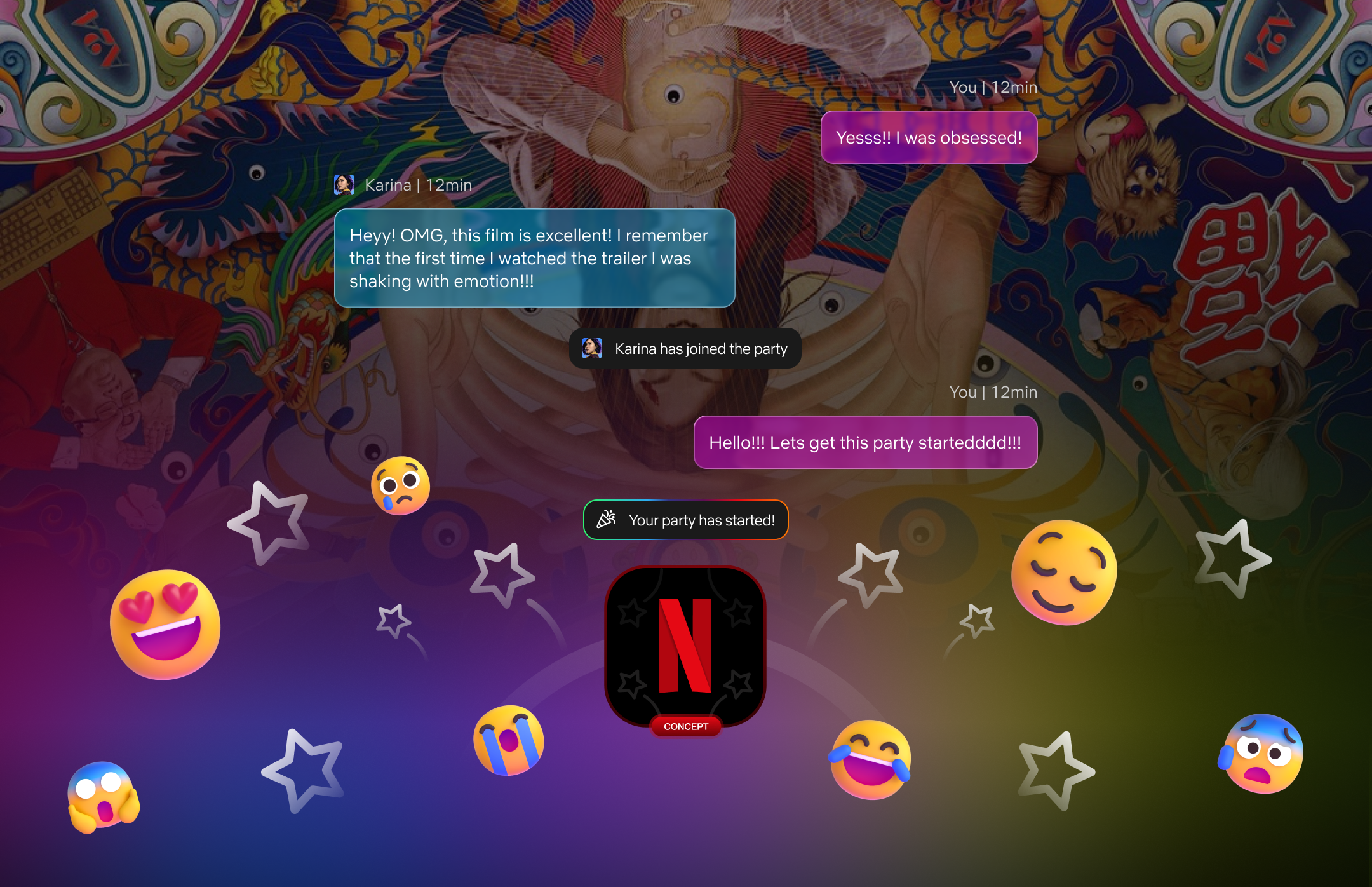 Netflix Watch Party concept