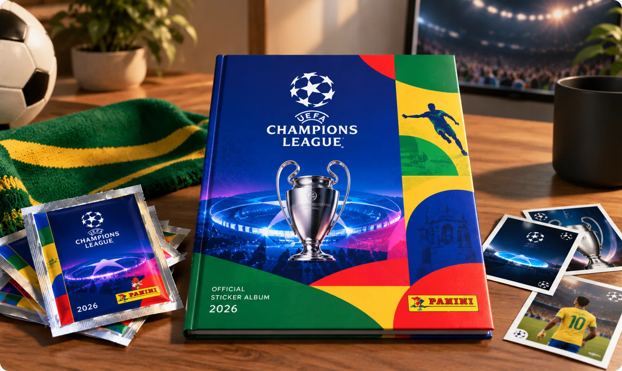 Prize sticker concept: Champions League collectible stickers inside the Santander app